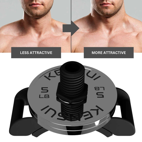 Illustrazione delle dimensioni del collo sopra un EZ-NECK caricato con un disco da 5 lb.